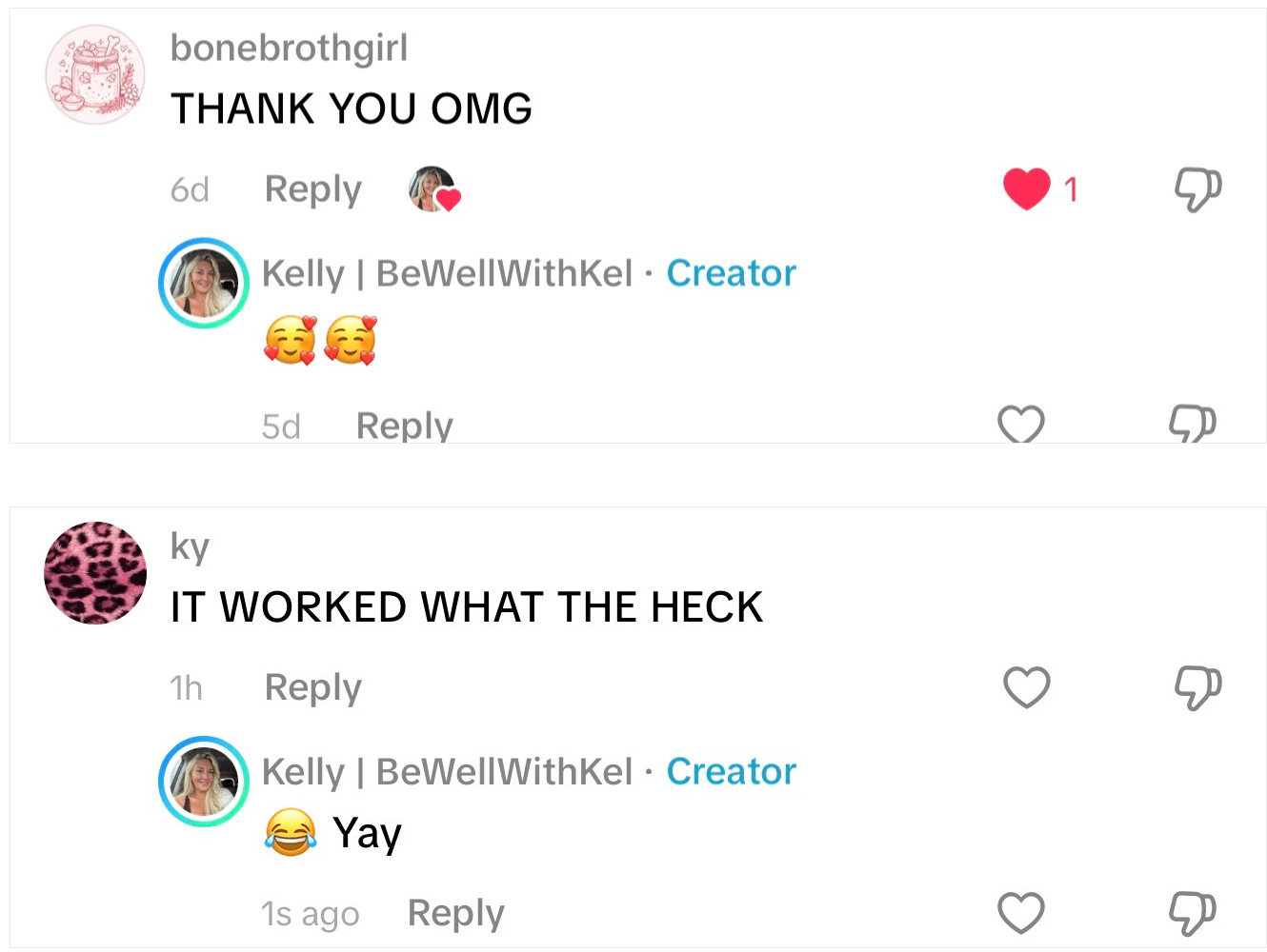 Screenshot of a Headache Reset client review