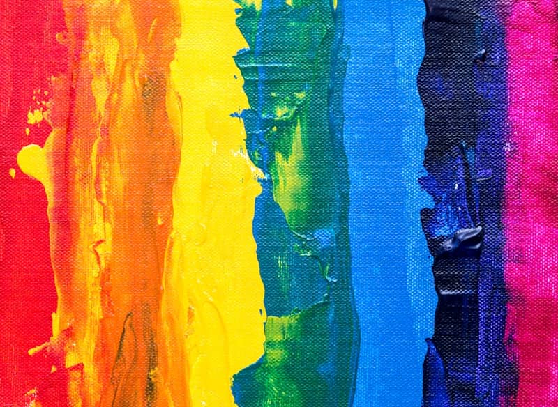 rainbow colored abstract painting