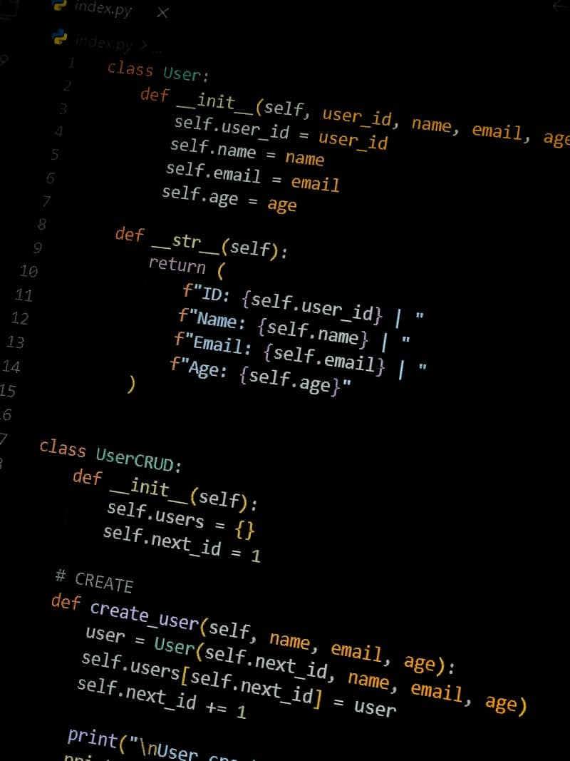Python code displayed on a dark computer screen.