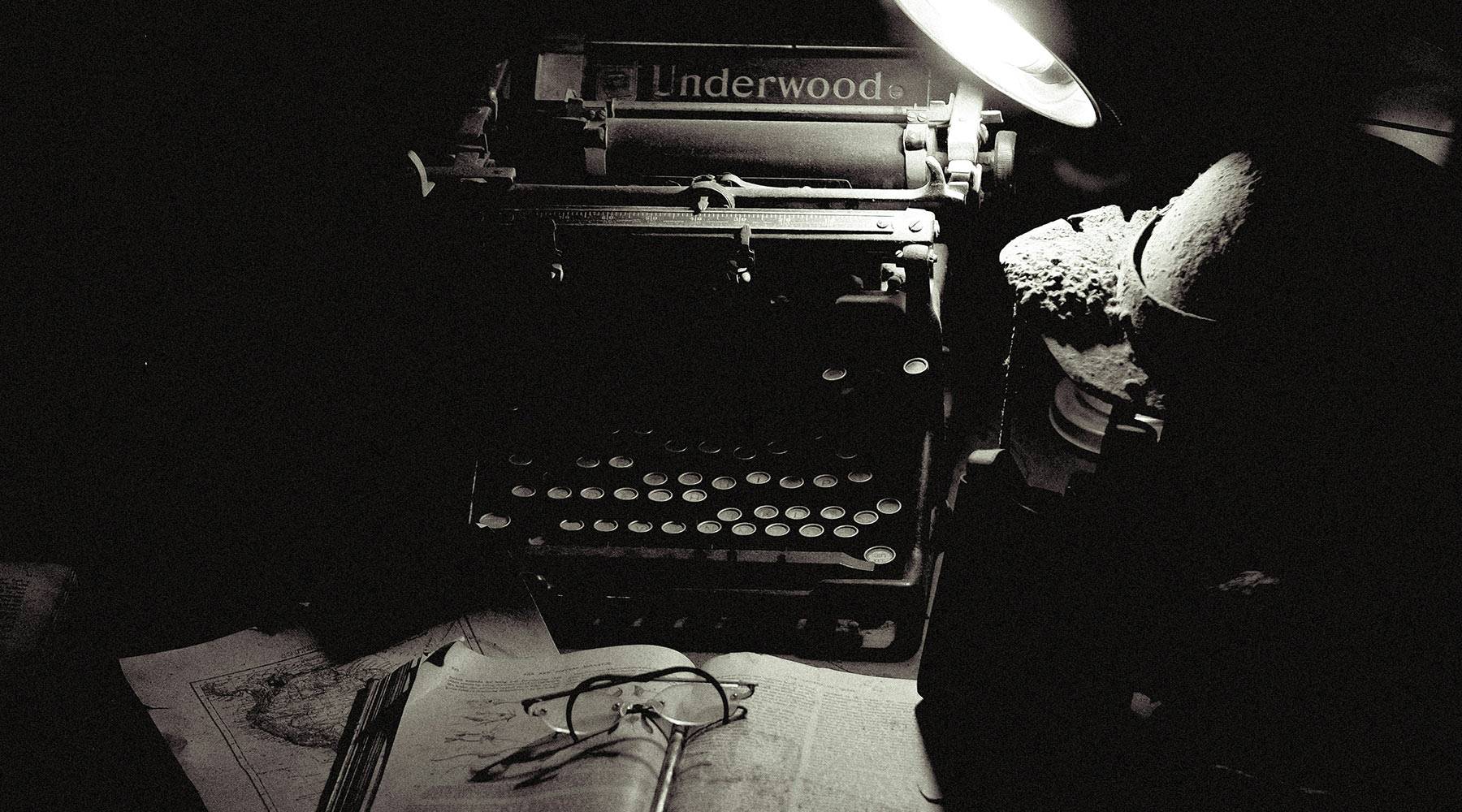 black and white typewriter ai tone of voice guide